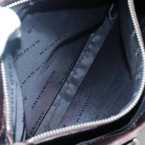 BURBERRY Nova Check Hand Bag Canvas Beige Auth - Picture 8 of 16